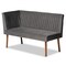 Baxton Studio Dining Nook, 47.25 W, 27.75 H, Wood, Grey/Walnut Brown 214-11960-11959-9305-ZORO - alternate 3